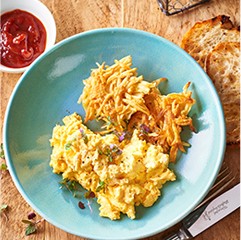 Scrambled with Hash Browns